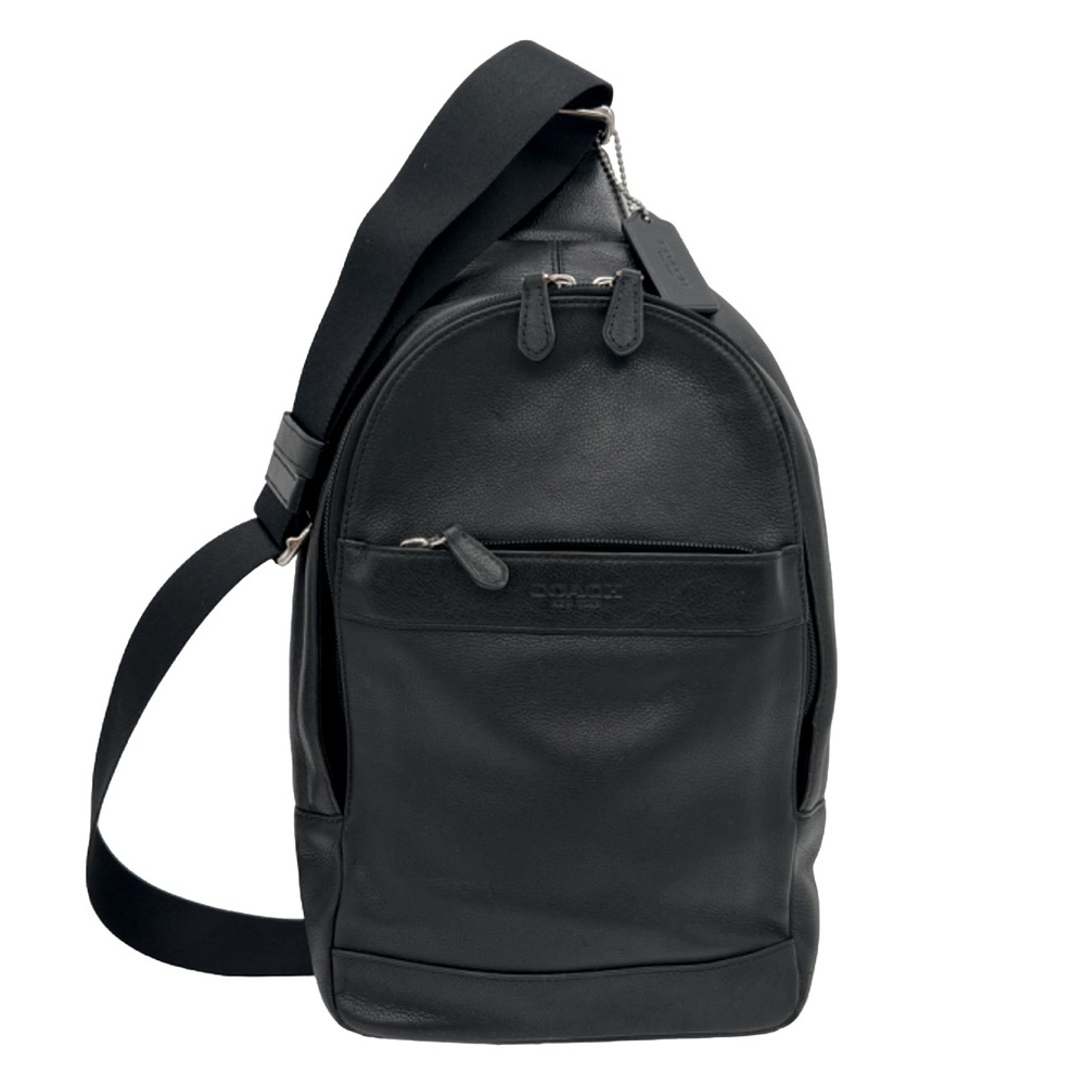 COACH Men's Messenger Sling Backpack Black